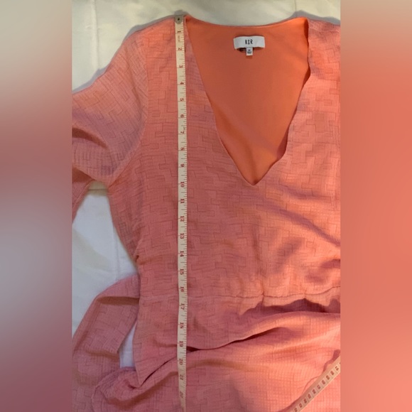 NSR Morgan Hi-Lo Flutter Chiffon Long Sleeve Dress- Sz M - Picture 10 of 16